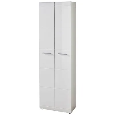 Produktbild von Garderobenschrank DANARO-01, 59x197x37cm, Hochglanz weiß