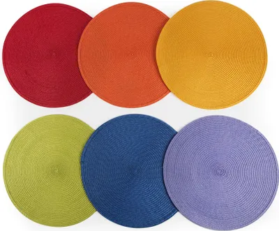 Immagine prodotto di Excelsa set di 6 tovagliette rotonde in plastica D36 colorate