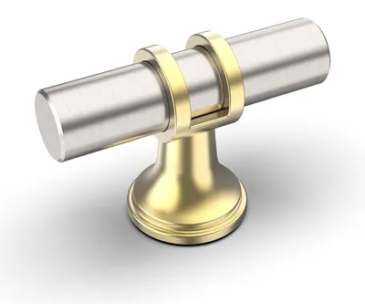 Produktbild von 10 Möbelknöpfe aus Neugold, Schrankknöpfe, Schubladenknöpfe, Türknöpfe, Kommodenknöpfe