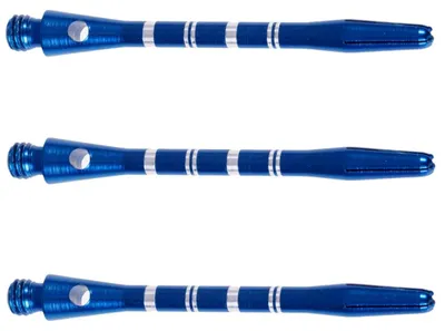 Produktbild von Karella Shaft Alu Stripe Medium Blau |extrem stabil und robust | 2BA-Kleingewinde | je Set 3 Stück schwarz | 45 mm, 2 g