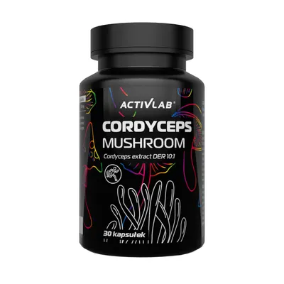 Produktbild von Activlab Cordyceps Mushroom, 30 Kapseln, 500 mg Pilzextrakt DER 10:1, Cordyceps