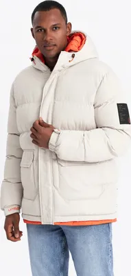 Zdjęcie produktu dla Ombre Clothing Męska kurtka zimowa Alir popielata M