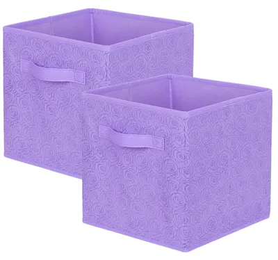 Image de Boîtes de rangement en tissu, cubes de rangement pliables avec poignées, pour ranger les vêtements et les jouets.