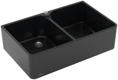 Produktbild von Villeroy & Boch VB Spülstein 80 X Spülstein Doppelbecken 638002 795x500mm Ebony CeramicPlus