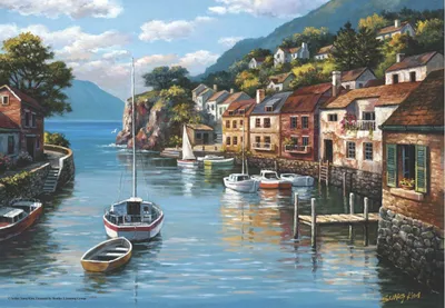 Image de ANATOLIAN Puzzle Village sur l'eau 500 pièces