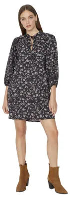 Produktbild von Trendyol Damen Regular Shift Kragen mit Schleife Webstoff Kleid, Marineblau, 42
