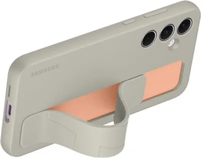 Produktbild von Samsung Standing Grip Case – Handyhülle passend für Samsung Galaxy A55 – Grau