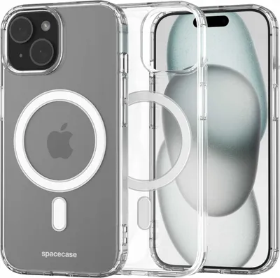 Image de MagSafe SPACECASE Étui magnétique Clear Mag pour iPhone 15 Plus Transparent