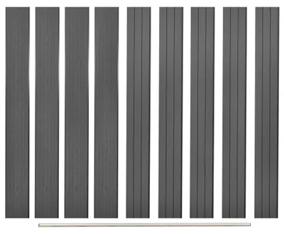Immagine prodotto di Pannello per recinzione - Schermo per giardino - Recinzione per giardino - Pannello per recinzione - Recinzione per giardino - Materiale composito legno-plastica