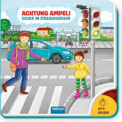 Produktbild von Trötsch Pappenbuch mit Licht Achtung Ampel Sicher im Straßenverkehr