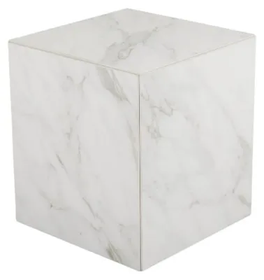Produktbild von Loungetisch Zten 40 x 45 x 40 cm Kunststein Aluminium Weiß