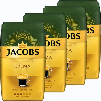 Produktbild von JACOBS Expertenröstung Crema Kaffee Ganze Bohne 4 x 1 kg Kaffeebohnen