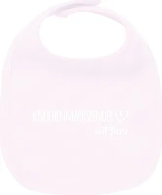 Produktbild von Huuraa Unisex Babylatz Knochenmarkspender mit Herz Geschenk Babypink  Baumwolle Knochenmarkspender Mitbringsel