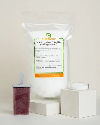 Produktbild von 2 kg finnisches Xylitol/Xylit | Süßungsmittel | Birkenzucker Finnland Xivia