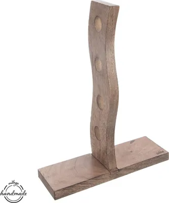 Obrázek produktu pro Dřevěný stojan na víno na 4 lahve MANGO 30,5x39,5 cm