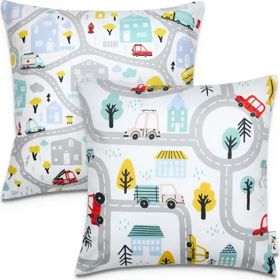 Produktbild von 2er Set Kissenbezug 45x45 Kissen Kissenhülle Couch Kinder verschiedene Motive