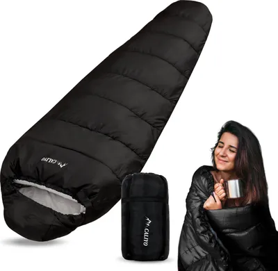 Produktbild von Freetoo Schlafsäck, Mumienschlafsack(Rechter Reißverschluss) – Schlafsack Winter und Sommer, -10°C bis 10°C, Windschutz - Ultralei - Camping im Freien