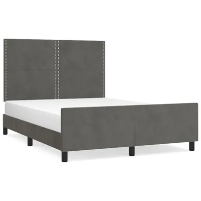 Obrázek produktu pro vidaXL Rám postele bez matrace tmavě šedý 140x190 cm sametový