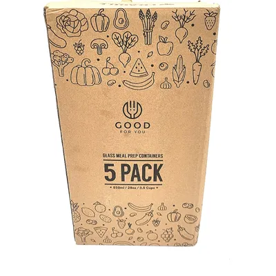 Immagine prodotto di GOOD FOR YOU Confezione da 5 contenitori in vetro per la preparazione della farina, contenitori di conservazione in vetro con coperchio (24,95)