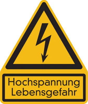 Produktbild von Dreifke® Aufkleber Warnschild, Kombischild, Hochspannung | 200x237 mm, 1 Stk