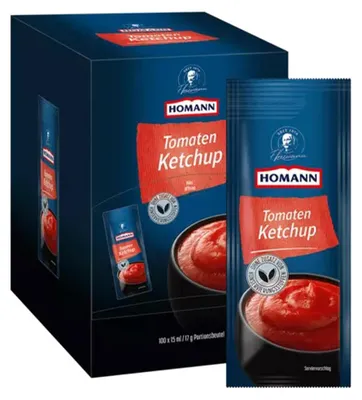 Produktbild von Homann Tomaten Ketchup tomatig fruchtig klassisch lecker 100x15 ml