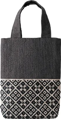 Produktbild von Olympus Kogin Stickpackung "Mini Tasche Roiro", Zählmuster, 22x18x3cm, Original aus Japan