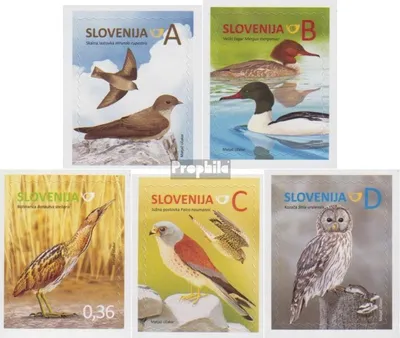 Produktbild von Briefmarken Slowenien 2014 Mi 1058A-1062A (kompl.Ausg.) postfrisch Einheimische Vögel
