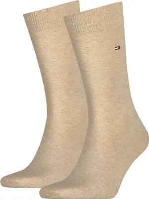 Produktbild von 2er Pack TOMMY HILFIGER Classic Socken Herren 369 - light beige melange 47-49