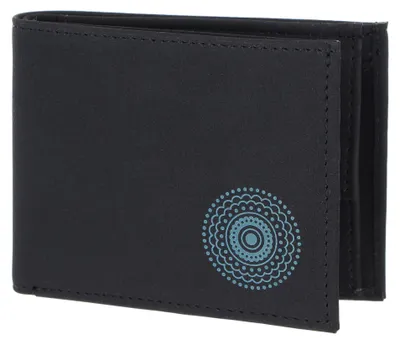 Immagine prodotto di oxmox portafoglio New Cryptan RFID Protect Pocketbörse Circle Bloom Print Cyan Black nero