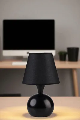 Produktbild von Opviq, Hochwertige Tischlampe, Schwarz, Metallkörper, E27, IP20, 33 cm | 100% Qualität