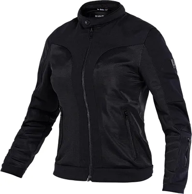 Image de Veste moto textile perforée John Doe Aero Mesh pour femme, noire, taille S