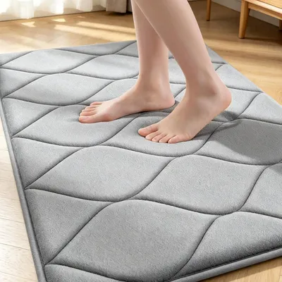 Produktbild von Badematte aus Memory-Schaum, schnelltrocknend, 60 x 40 cm, für Badezimmer