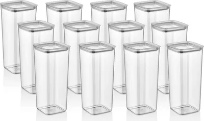 Produktbild von Vorratsdosen mit Deckel, BPA-frei Kunststoff, 12-tlg, 12x2L