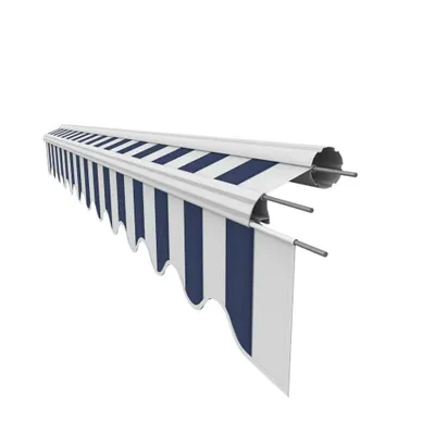 Produktbild von VANA Markisenstoff mit Volant für 4,5 x 3 m Markisen Markisenersatzstoff Markisentuch Sonnenschutz fertig genäht Maß 4,38 x 3 m Design SPD020