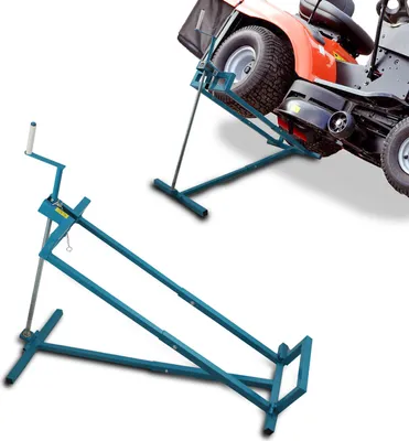 Produktbild von Bituxx Wagenheber für Rasentraktoren max 400kg 40 Grad Neigung 100cm Breit Blau MS-15811