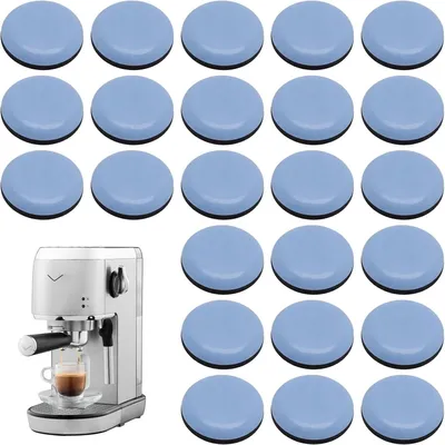 Produktbild von 24 Stück Gleiter für Küchengeräte, unsichtbare Rollen für Küchengeräte, selbstklebende Gleitbrett für Kaffeevollautomaten, Heißluftfritteusen und Brotmaschinen (Blau)