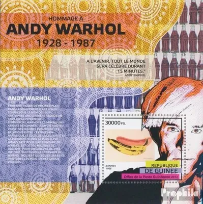 Produktbild von Briefmarken Guinea 2012 Mi Block 2101 (kompl. Ausgabe) postfrisch Andy Warhol (1928-1987)