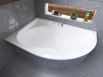 Zdjęcie produktu dla Wanna Akrylowa Zestaw 4w1 Asymetryczna 170x110 Lewa Biała + Zabudowa Styropianowa, Nowoczesny Premium Syfon i Nogi (stelaż) w komplecie | BADLAND DORA