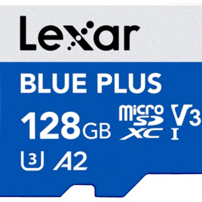 Immagine prodotto di Lexar Blue Plus MicroSDXC 128GB UHS-I con adattatore SD fino a 170MB/s C10 U3 V30 A2