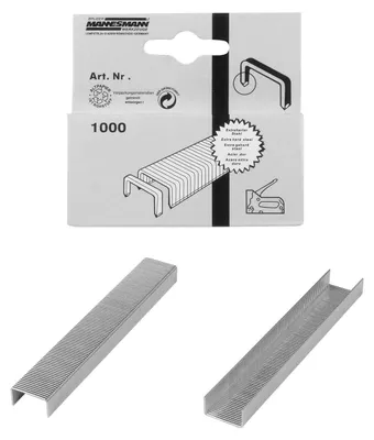 Immagine prodotto di BRÜDER MANNESMANN  M 487-14 BRÜDER MANNESMANN Heftklammern, 14 mm, verzinkt, 1.000 Stück