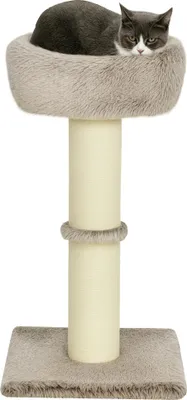 Immagine prodotto di PawHut, tiragraffi per gatti, altezza 87 cm, con cuccia, colore marrone