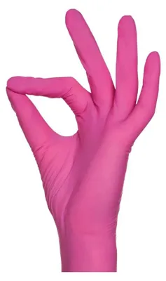 Produktbild von STYLE GRENADINE, Nitril-Untersuchungshandschuh, puderfrei, magenta, Gr. S | Box (100 Stück)