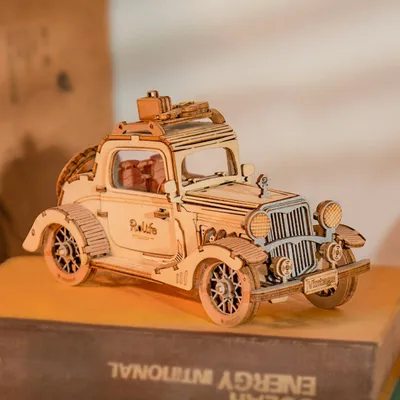 Produktbild von Vintage Auto mit Gitarre 3D Puzzle