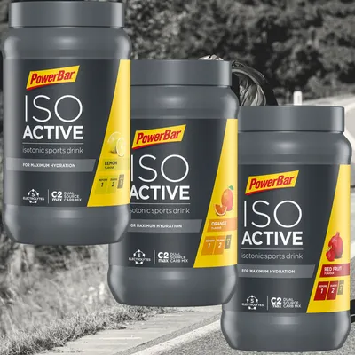 Produktbild von PowerBar ISOACTIVE Dose mit 600g. Verschiedene Sorten, Geschmack:Red Fruit Punch