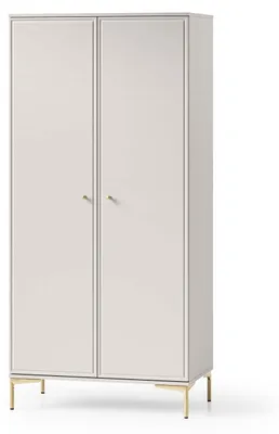 Productafbeelding van FURNLUX Garderobekast Sandro, beige, 89 cm / Hoofdkleur: Beige / Afmetingen: 89 x 190 x 53 cm