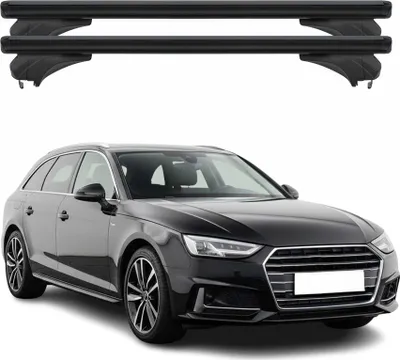 Image de Barres de toit Menabo pour Audi A4 B9 Avant 2015-2025 Aluminium Noir 2x