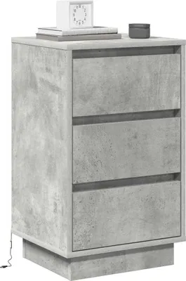 Immagine prodotto di vidaXL Comodino grigio cemento 39 x 34,5 x 65 cm materiale a base di legno