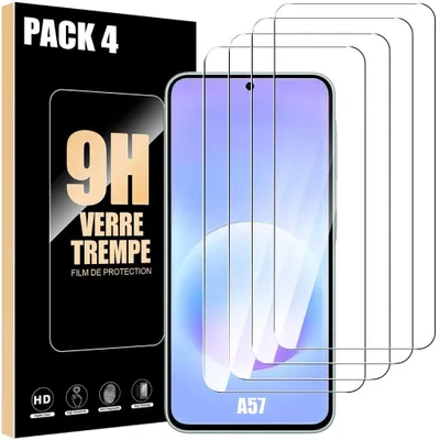 Image de 4x Verre Trempé pour Samsung Galaxy A57 5G - Antichoc Anti-Rayures Transparent 9H