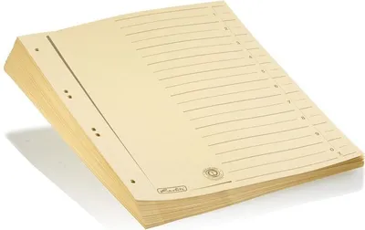 Produktbild von Herlitz Trennblatt     A4 Manilakarton chamois  50er Packung