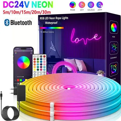 Produktbild von LED Neon Streifen RGB Bluetooth Musiksync Outdoor 30m